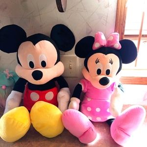 DISNEY CLASSIC 25" MICKEY & 22" MINNIE MOUSE SET